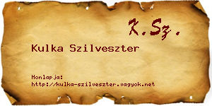 Kulka Szilveszter névjegykártya